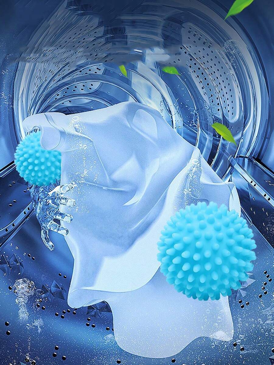 2/4/6pcs Fluffy Laundry Balls AntiTangle, Pet Hair Remover, Clothes