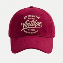 1pc Men's Korean Style Alphabet Embroidery Baseball Cap, Outdoor Sports Baseball Hat For Daily Wear Street