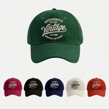 1pc Men's Korean Style Alphabet Embroidery Baseball Cap, Outdoor Sports Baseball Hat For Daily Wear Street