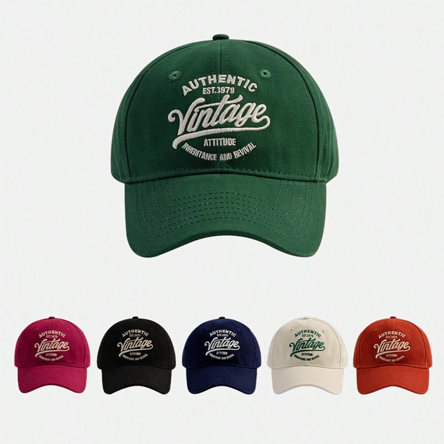 1pc Men's Korean Style Alphabet Embroidery Baseball Cap, Outdoor Sports Baseball Hat For Daily Wear Street