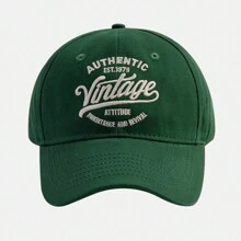 1pc Men's Korean Style Alphabet Embroidery Baseball Cap, Outdoor Sports Baseball Hat For Daily Wear Street