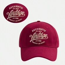 1pc Men's Korean Style Alphabet Embroidery Baseball Cap, Outdoor Sports Baseball Hat For Daily Wear Street