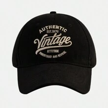 1pc Men's Korean Style Alphabet Embroidery Baseball Cap, Outdoor Sports Baseball Hat For Daily Wear Street