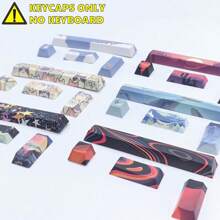 4 Keys PBT Keycaps Cherry Profile Dye-Sub Legends Space Bar 6.25U ESC Entre 4 Keys Custom Keycap Set For Gaming Mechanical Keyboard DIY Kit Desktop Computer Laptop Mechanical Keyboard Accessories Keyboards Caps - Cat - View 3