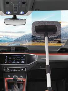 1根縮短式鋁合金通用尺寸清潔刷,現代風格,多種顏色,適用於汽車前擋風玻璃,窗戶霧塵清潔 - 彩色 - 查看 1