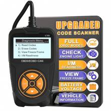 OBDII Scanner Diagnostic Tool, OBD2 Car Code Reader Check Engine Fault Code Scanner IM Readiness OBD2 EOBD CAN Reader Tool For OBDII 12V Cars - Black - View 2