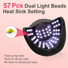 LKE UV Nail Lamp 268W Gel Nail Lamp Nail Dryer UV Lamps For Gel Nails, LED Nail Lamp With Automatic Sensor / 4 Timer Setting, Home And Salon