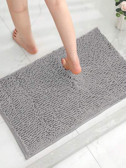 1 Stück einfache, weiche Flanell-Badematte, saugfähig und rutschfest, auch geeignet für Raumdekoration, Badezimmerdekoration, Badteppich, Bodenbelag, Outdoor-Teppich, Türmatte, Herbstdekoration, Badezimmerzubehör, Eingangsbereichsdekoration
