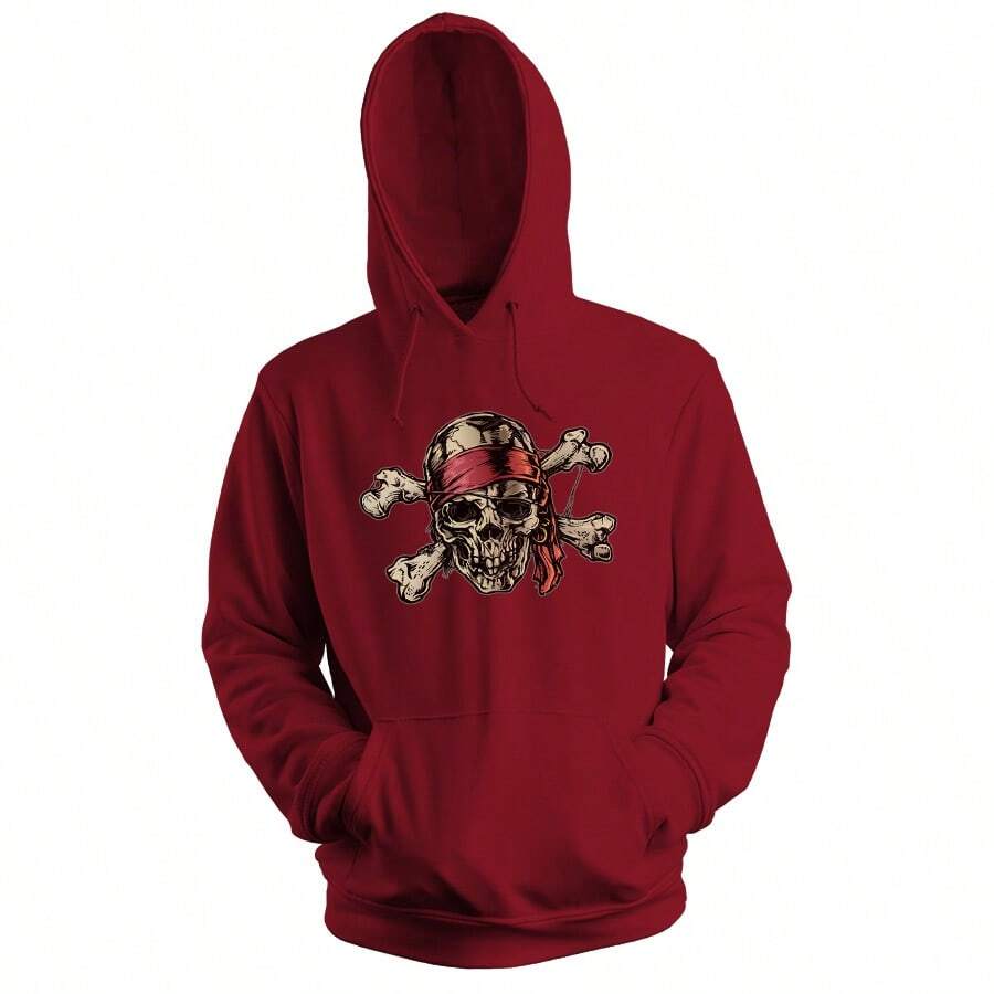 Men Hoodies - 紫紅色 - 查看 1