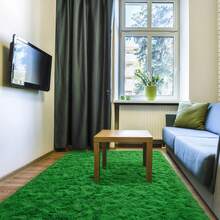 Available In A Variety Of Sizes And Colors Luxury Fluffy Area Rug Modern Shag Rugs For Bedroom Living Room, Super Soft And Comfy Carpet - Green - View 6