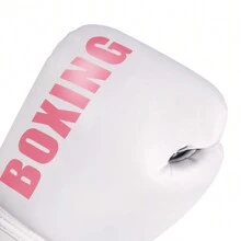 GINGPAI 1pair White & Pink Adult Boxing Gloves For Youth, Professional Combat Training, Muay Thai, Sanda, Durable Gear For Fighting Bags