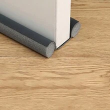 1卷式門底防風塞，門隙防風塞，天氣密封條，封口防風塞膠帶，車庫隔熱接縫，防噪聲、防風塵掃把阻塞劑 - 灰色 - 查看 2