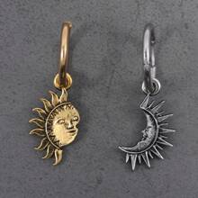Sun & Moon Drop Earrings