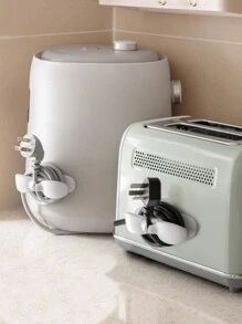 1PC/5pcs White Electrical Wire Storage, Wire Management, Kitchen Plug Fixer, Wire Clip, Household Wall Sticker, Punch-Free Power Winder