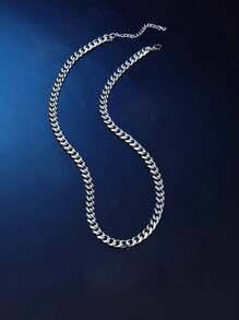 Collar de acero inoxidable con cadena NK para mujer, collar de hip hop para hombre, collar para mujer (estilo europeo y americano)