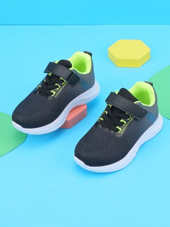 Barns Fashionabel Atletiska Skor Med Nät , Lågt skuren Design , Stängningslås , Gradient Färg , Lätt Och Andas