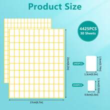 4425PCS Label Stickers, White Sticky Labels Stickers, Matte White Labels Stickers For File Folder Labels Price Container Marking, 2 Sizes - White - View 2