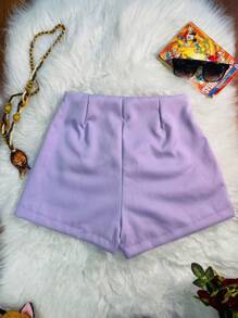 Women Shorts - Mauve Purple - View 2