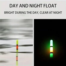 2入組大鯉魚浮漂,粗尾發光電動漂浮器,含2個425電池,適用於戶外釣魚配件 - 綠色 - 查看 3