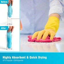 12 cái Sợi siêu mịn Làm sạch , Premium Tất cả các mục đích Ô tô/xe hơi Vải , 6 Màu sắc Lint Free Phủi bụi Vải Làm sạch Vải vụn , Hấp thụ Làm sạch Khăn tắm Đối với ô tô , Nhà , Phòng bếp , Cửa sổ , Món quà - Nhiều màu - Xem 4