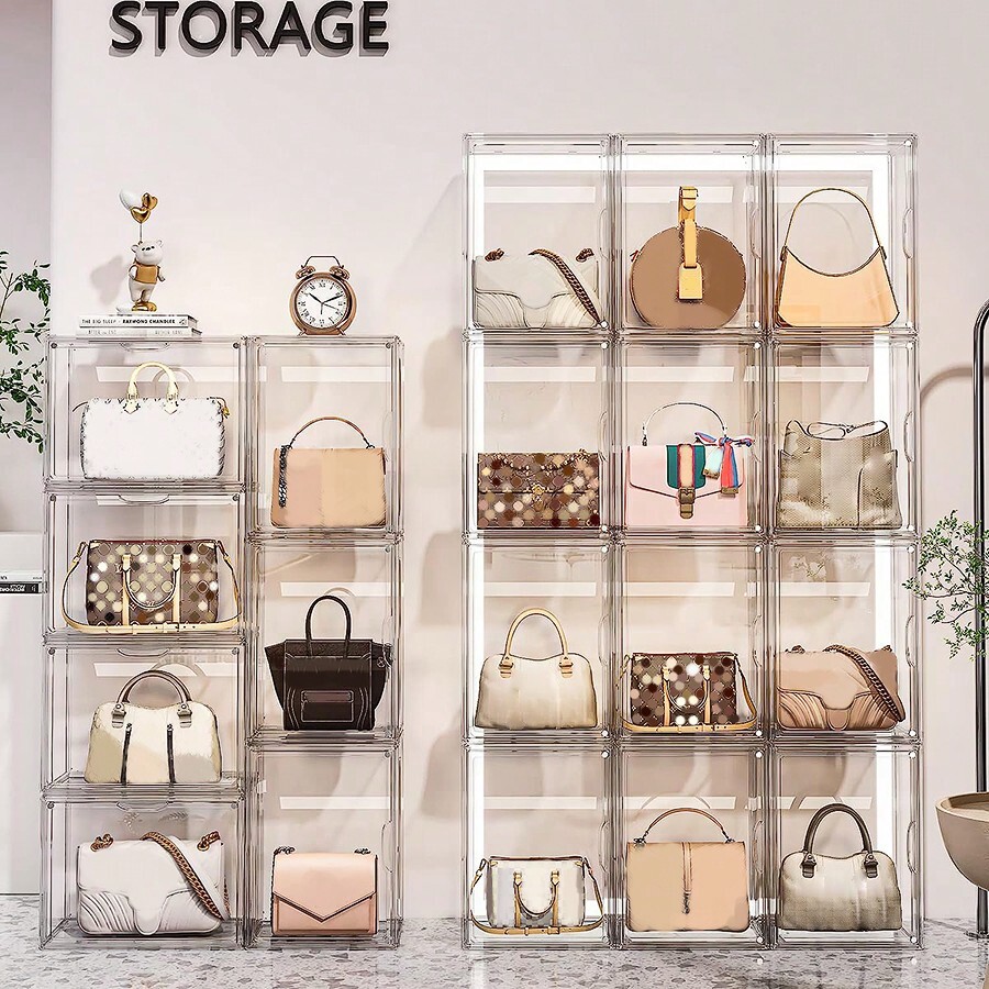 Clear Handbag Storage Organizer, 1 Packs Acrylic Display Case For