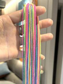 30入組彩虹色編織繩休閒手環 - 彩色 - 查看 8