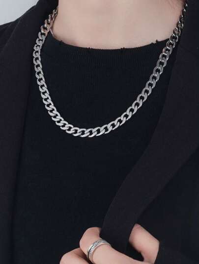 Stainless Steel NK Chain Women's Necklace, Hip Hop Men's Necklace, Women's Necklace (European And American Style)