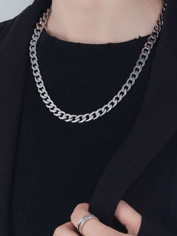 Collier de chaîne NK en acier inoxydable pour femmes, collier pour hommes Hip Hop, collier pour femmes (style européen et américain)