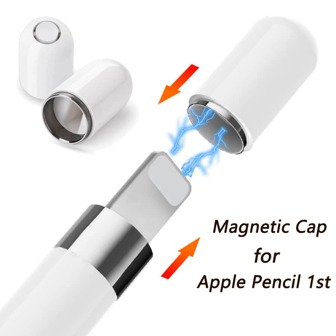 1Pc Magnetic Cap Compatible With Apple Pencil 1st Replacement Protective Pencil Cap Cover Compatible With Apple Pencil 1st Gifts For Mother, Family, Friends, Birthday, Holiday Pen Accessories