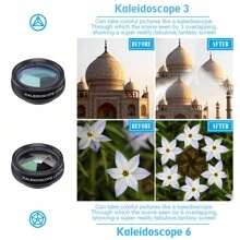Apexel 10合1手機鏡頭套裝,通用廣角、微距、偏光鏡、望遠鏡、魚眼鏡頭,適用於大部分智慧型手機,手機鏡頭套裝魚眼廣角望遠鏡微距手機鏡頭 - 黑色 - 查看 8