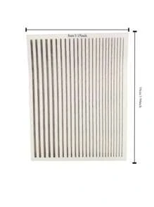 2 hojas 52 piezas Pegatinas para uñas DIY con rayas metálicas, patrones geométricos y de olas, autoadhesivas, transferibles, decoraciones para uñas, suministros para uñas - Dorado - Ver 5