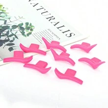 4 Pairs Eye Liner Stamps, 2pcs Dramatic & 2pcs Classic Winged Stamp, Pink - Hot Pink - View 2