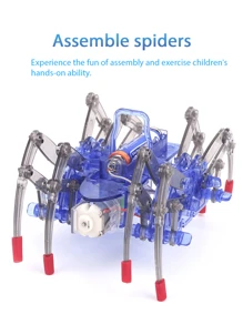 1pc Electric Spider Robot Diy Assembly Toy For Children - Multicolor - View 2