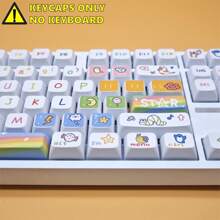 127 Keys XDA Profile Heights PBT Keycaps Animal Party Dye-Sub Legends Colorful Cute Cartoon Animals Design Custom Keycap Set For Gaming Mechanical Keyboard Kit Desktop Computer Laptop Mechanical Keyboard Accessories Keyboards Caps (Only Keycaps) - Color - View 6