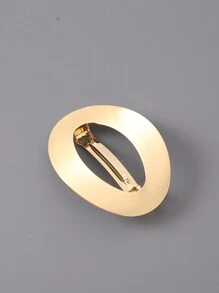 1個金屬光澤感畫效果金/銀幾何方形、橢圓形、八字形髮夾，髮夾，女士休閒髮飾 - 彩色 - 查看 22