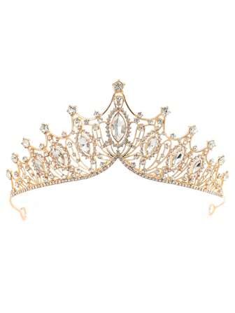 Bridal Crown, Vintage Baroque Luxury Crystal Crown, Wedding Dress Accessory, Party Rhinestone Headband, Wedding Gift Hair Hoop Royal Tiaras Halloween