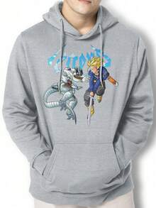 Men Hoodies - 淺灰色 - 查看 1