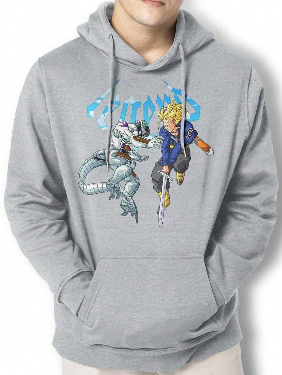 Men Hoodies - 淺灰色 - 查看 1