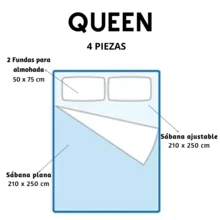Juego De Sábanas Queen De Microfibra 4 Piezas - chocolate - Ver 2