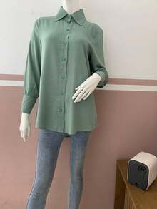 Women Blouses - Green - View 6