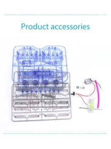 1pc Electric Spider Robot Diy Assembly Toy For Children - Multicolor - View 3