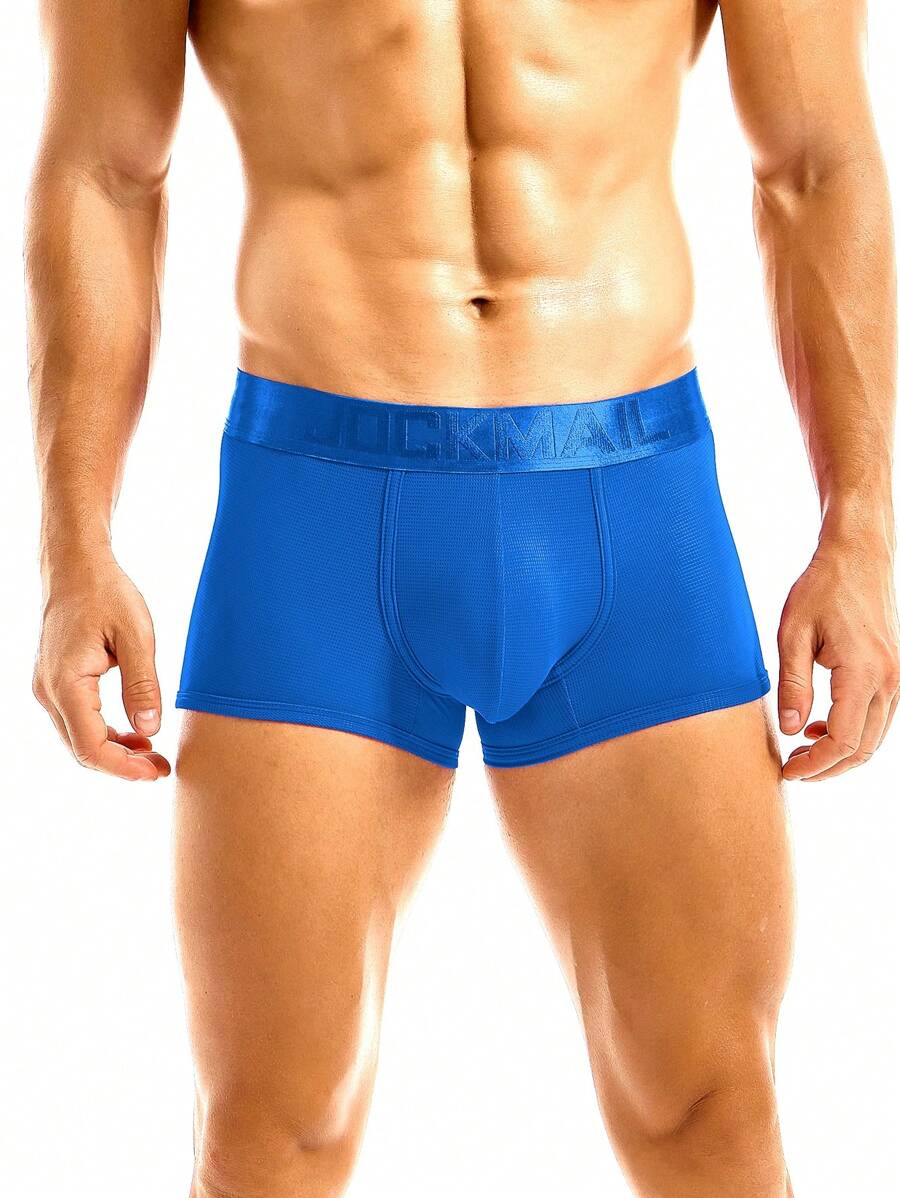 JOCKMAIL Men's Breathable Mesh Boxer Briefs, 1pc - Blue - View 1