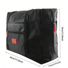 1 Miếng Dung lượng lớn Cầm tay Ni lông chống thấm nước Gấp lại Hộp đựng Cái túi Du lịch Túi hành lý - màu đen - Xem 2