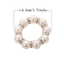 12 Pièces, Anneaux De Serviette De Perles, Anneaux De Serviette De Perles Extensibles Élastiques Fait À La Main, Conviennent Pour Les Accessoires De Décoration De Table D'hôtel, La Décoration De Table À Manger
