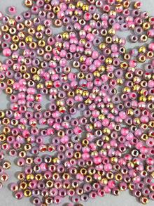 20克4毫米半金半玉米形珠子,散珠適用於手工串珠手鍊、耳環和編織配件製作 - 4mm半金半玉圓珠 - 查看 4