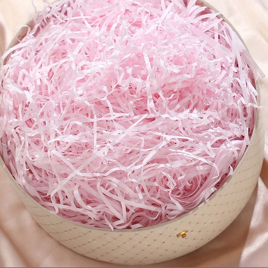 Rellenos Decorativos De 100 G Y Esteras De Hierba De Rafia Para Hornear Bolsas De Embalaje De Postres/pasteles - Rosa - Ver 1