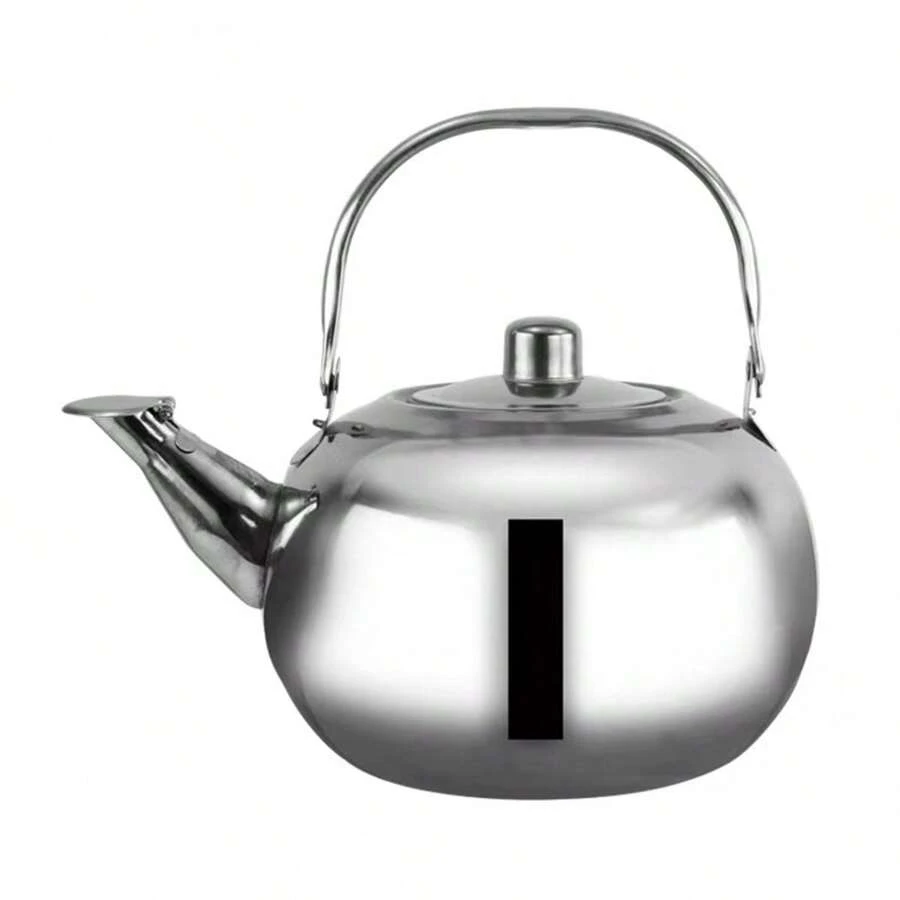 1pc Stainless Steel Linglong Kettle Large Capacity Tea Kettle Hotel Restaurant With Lid - Silver - View 1