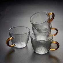 6pcs Chinese Dragon Patterned Glass Tea Cup, High Temperature Resistant - Clear - View 3