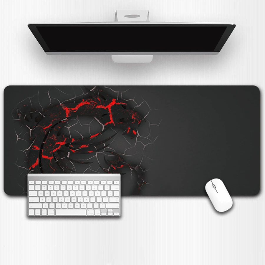 80*30mm Gaming Mouse Pad Large Msi Dragon Logo Computer Mousepad XL