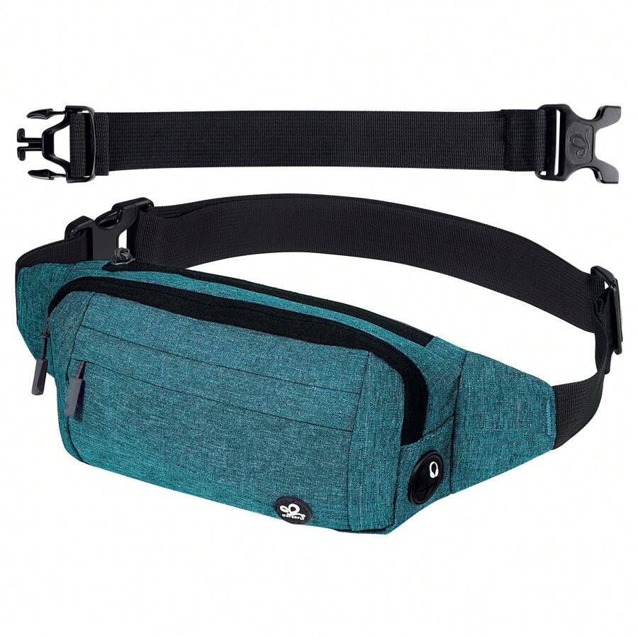 Women Belt Bags - Teal Blue - View 1